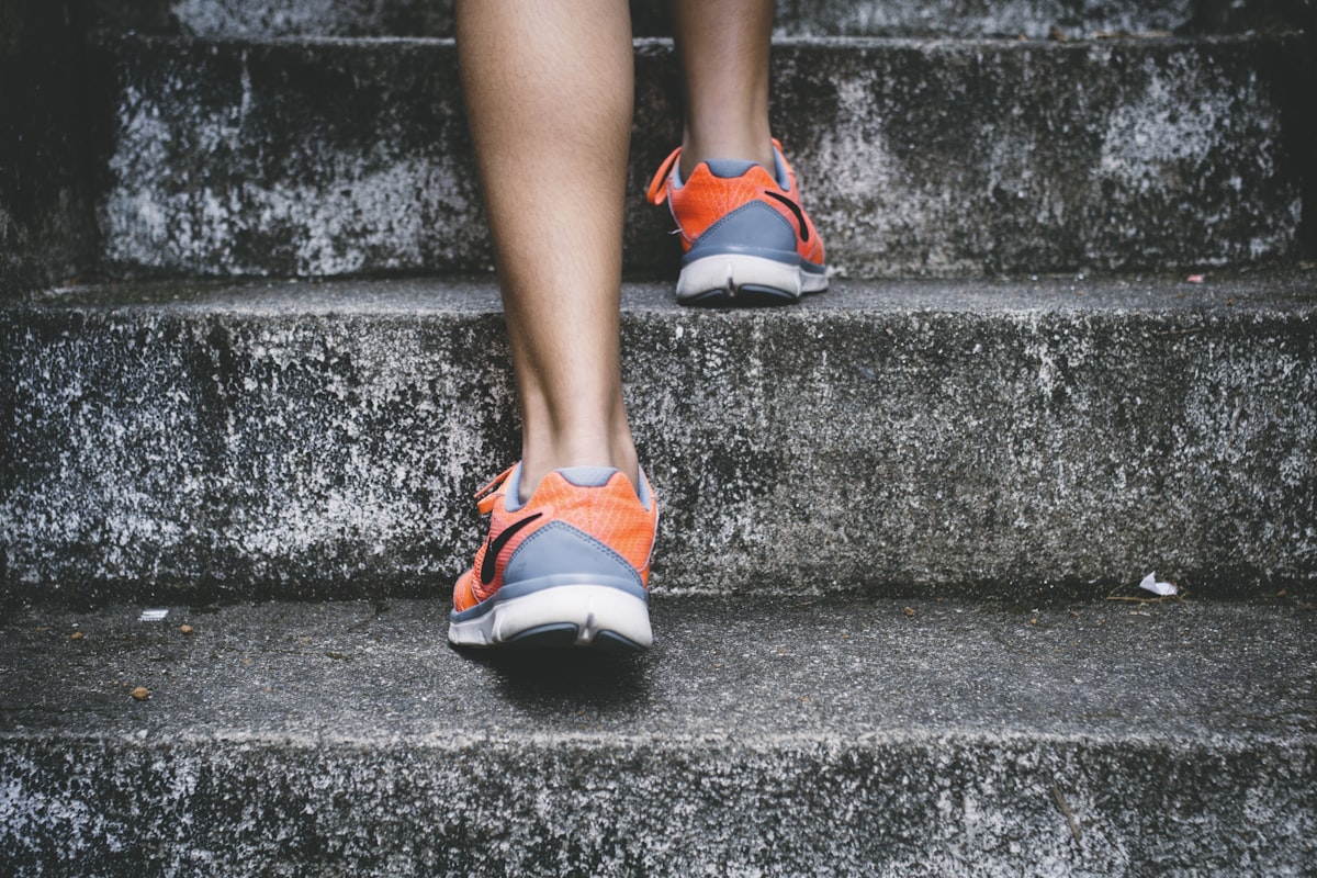 Runner on an athletic track